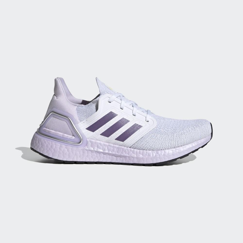 Adidas Women's Ultraboost 20 Running Shoes White/Purple Ireland EG0762